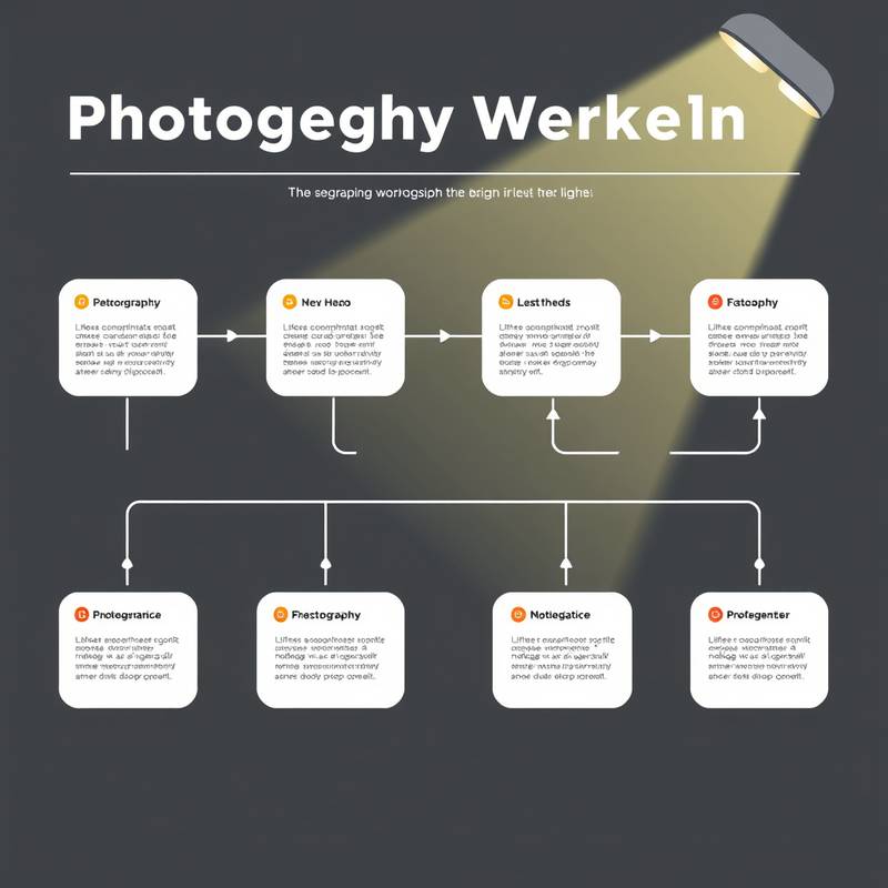 A diagram illustrating the photography workflow: Planning, Shooting, Editing, and Sharing.